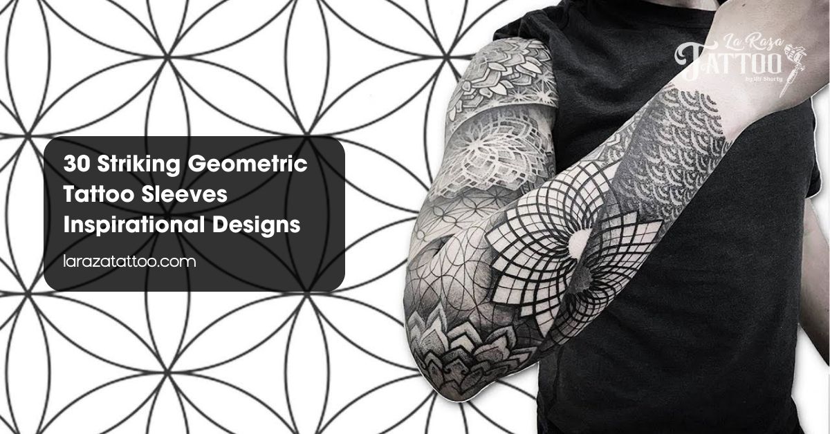 30 Striking Geometric Tattoo Sleeves Inspirational Designs