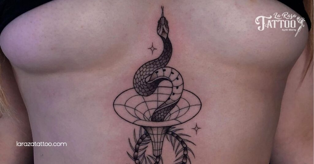Empower Your Beauty: Stunning Stomach Tattoos for Women That Tell Your Unique Story 6 Abstract Art