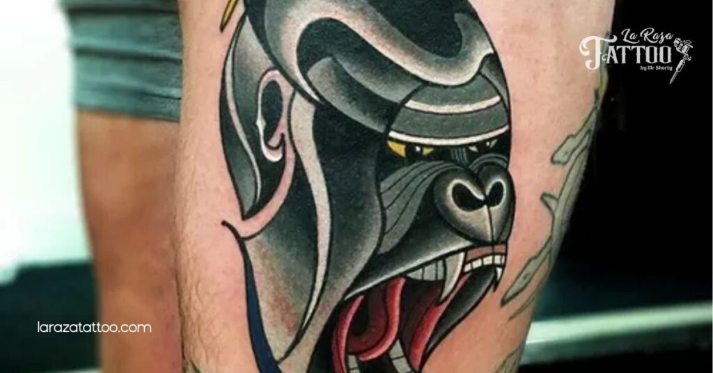 Discover the Meaning Behind Gorilla Tattoos: Strength, Style, and Stunning Designs 4 Abstract Gorilla Tattoos