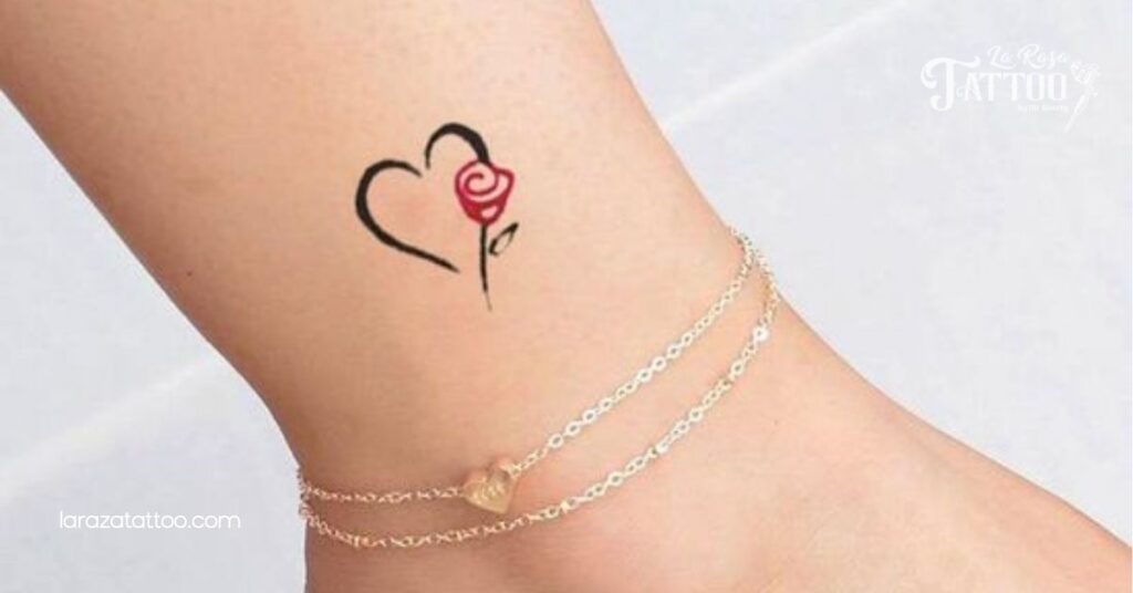 Ankle Heart Tattoos