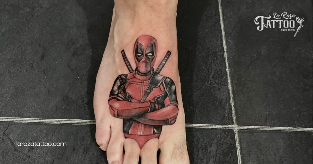 25 Cool Deadpool Tattoo Ideas to Showcase Your Fandom and Personality 11 Ankle or Wrist Deadpool Tattoos