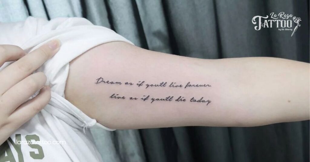 The Ultimate Guide to Placing Quote Tattoos: Find Your Perfect Spot for Meaningful Ink 2 Arms as a Canvas