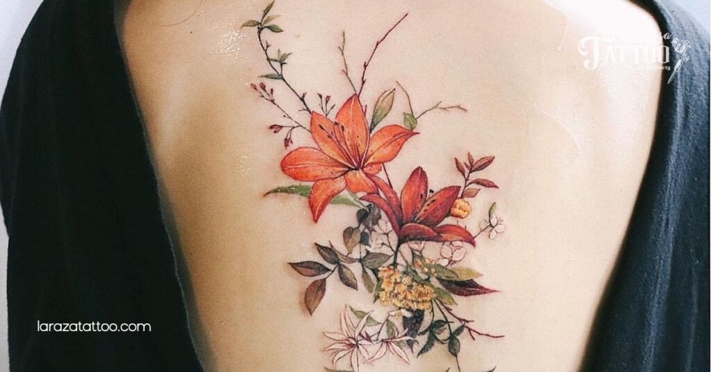 Unlock the Meaning: Stunning Lily Flower Tattoo Ideas for Your Unique Journey 6 Back Placement