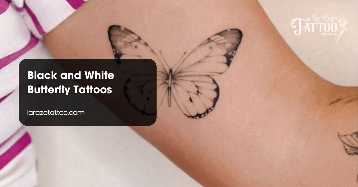 Black and White Butterfly Tattoos