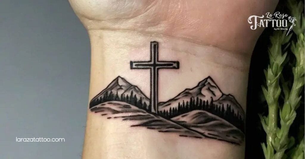 Discover the Meaning and Beauty of Three Crosses on a Hill Tattoos: A Symbol of Faith and Resilience 4 Caring for Three Crosses on a Hill Tattoos