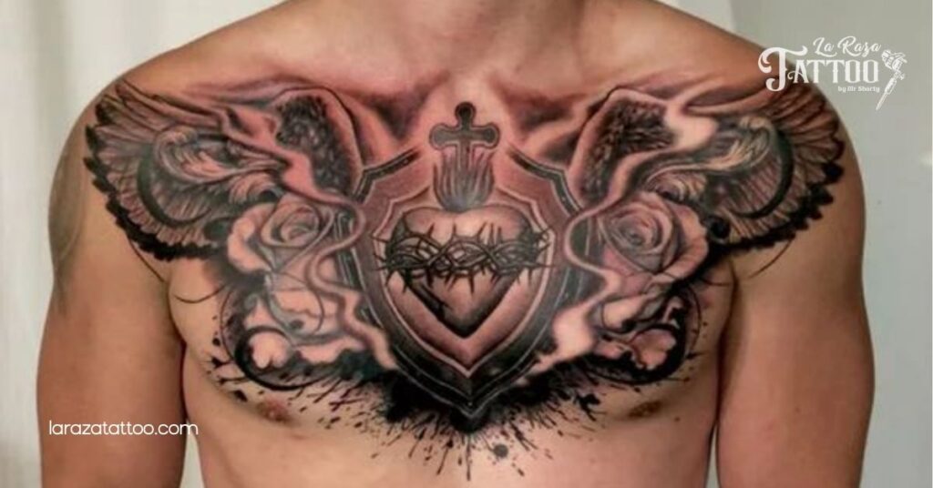Chest Heart Tattoos