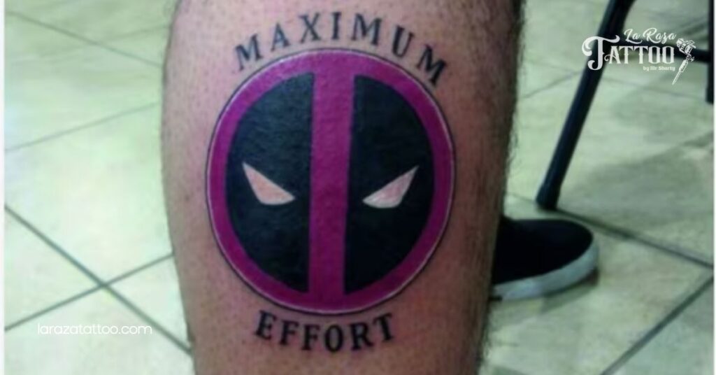 25 Cool Deadpool Tattoo Ideas to Showcase Your Fandom and Personality 2 Classic Deadpool Logo Tattoos