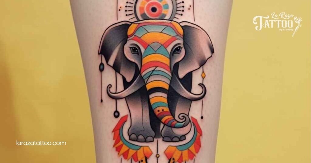 Discover the Magic of Mandala Elephant Tattoos: Symbolism, Designs, and Care Tips 5 Color Variations