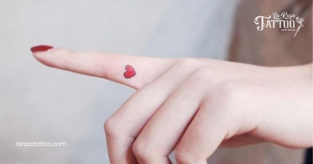 Why a Heart Tattoo on Your Finger is the Perfect Expression of Love and Individuality 4 Colorful Heart Tattoo on Finger
