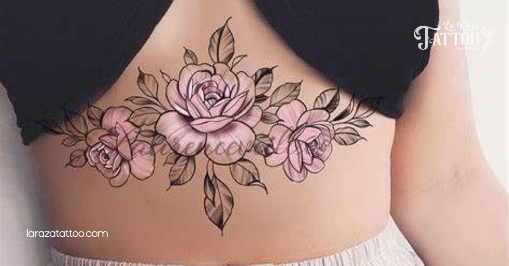 Empower Your Beauty: Stunning Stomach Tattoos for Women That Tell Your Unique Story 2 Floral Designs