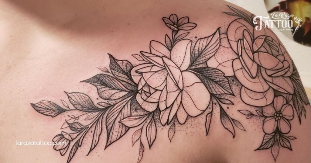 Stunning Shoulder Tattoos for Women: Discover Your Perfect Design Today 2 Floral Shoulder Tattoos