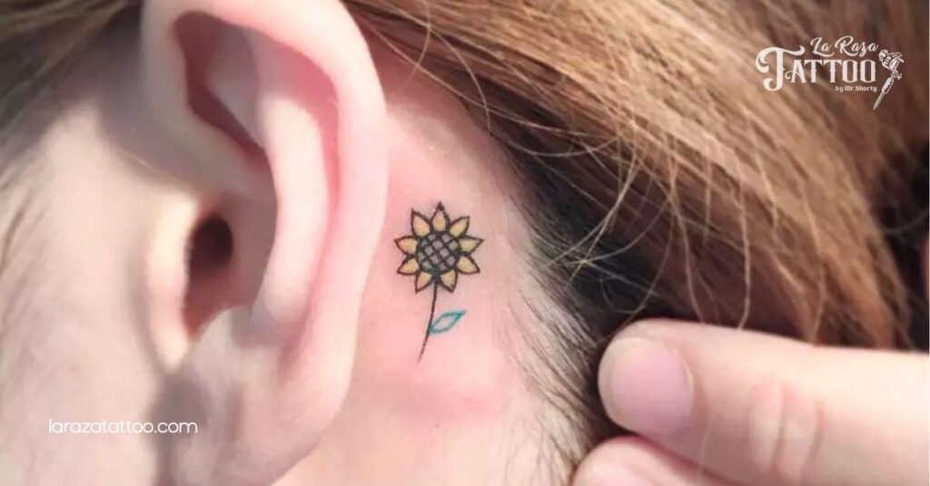 Discover the Top 10 Small Tattoos Behind the Ear That Speak Volumes 3 Floral Small Tattoos Behind Ear