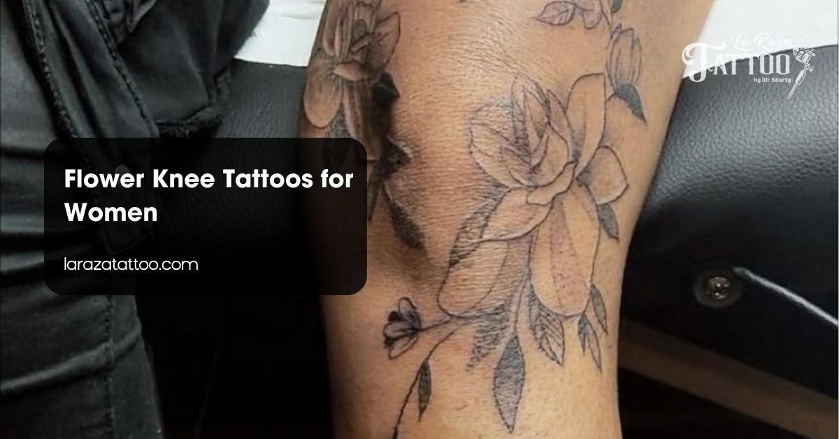 Flower Knee Tattoos for Women