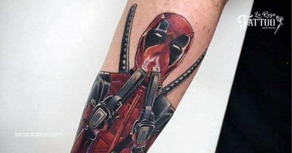 25 Cool Deadpool Tattoo Ideas to Showcase Your Fandom and Personality 9 Forearm Deadpool Tattoos