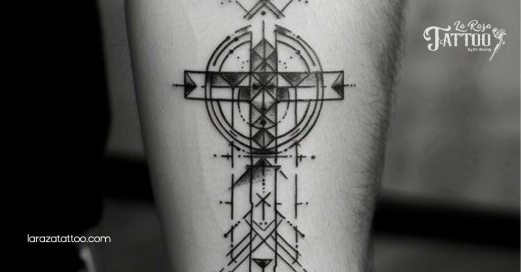 Meaningful Cross Tattoo Ideas: Designs That Reflect Your Faith and Personal Journey 5 Geometric Cross Tattoo Patterns