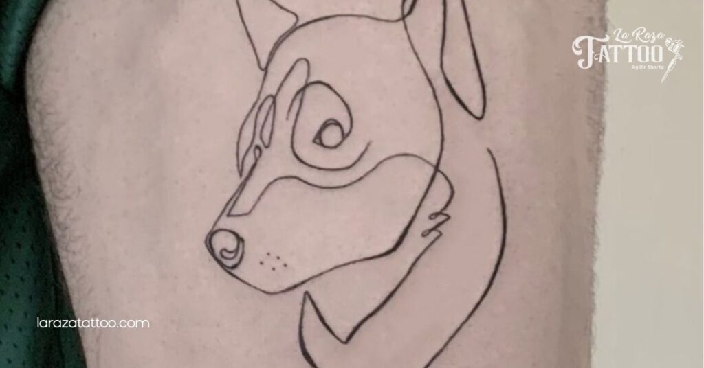Discover the Meaning and Beauty Behind Husky Outline Tattoos: Your Ultimate Guide 2 Geometric Shapes and Patterns
