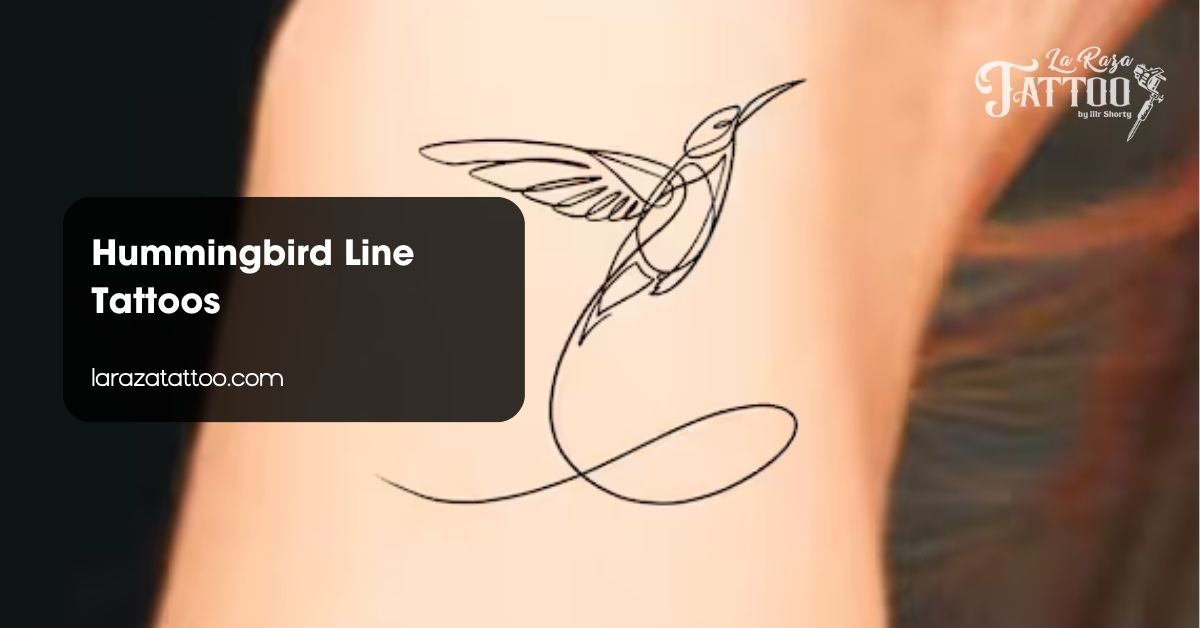 Hummingbird Line Tattoos