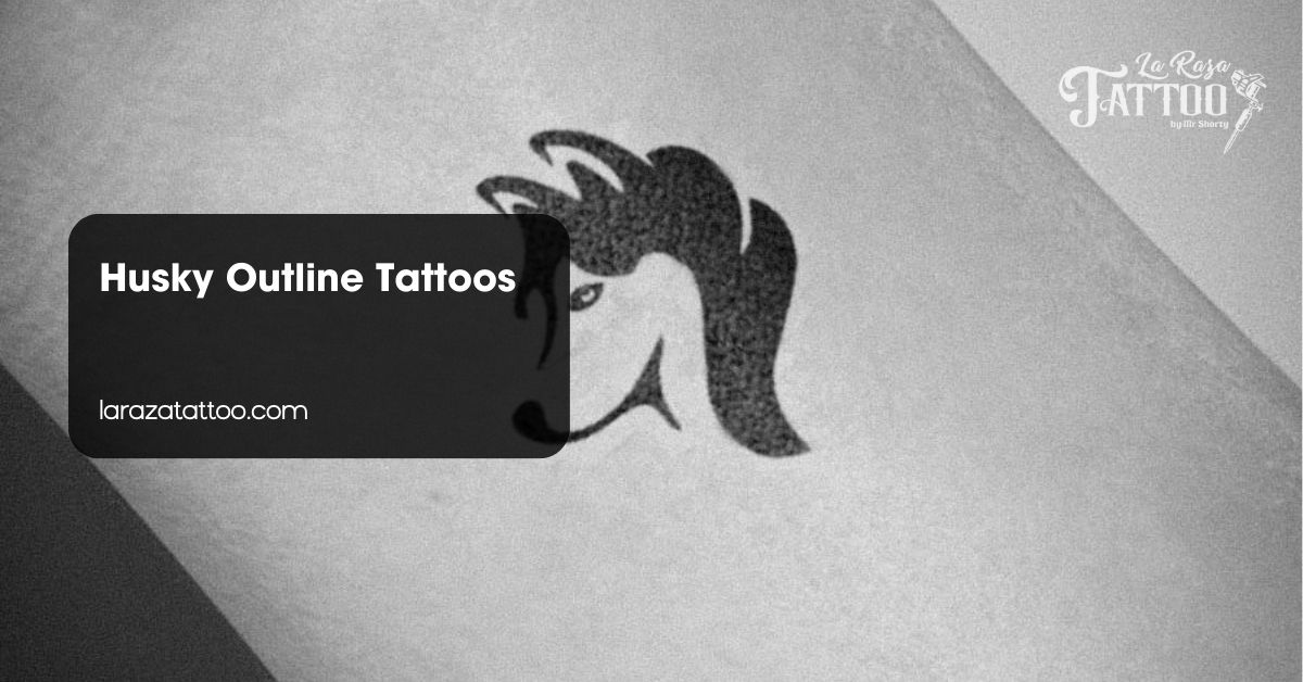 Husky Outline Tattoos