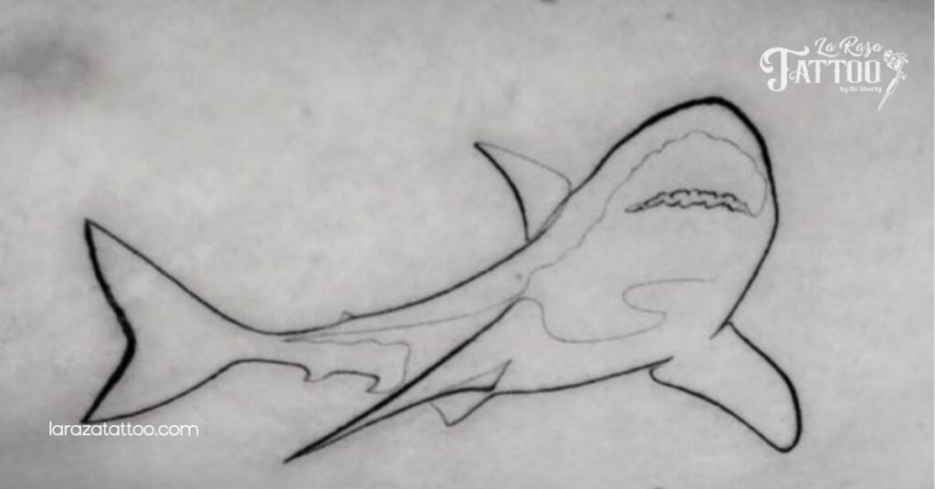 Discover the Meaning Behind Shark Outline Tattoos: Bold Symbols of Adventure and Strength 2 Meaning Behind Shark Outline Tattoos