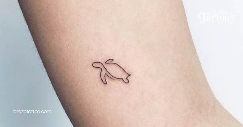 Minimalist Sea Turtle Tattoos