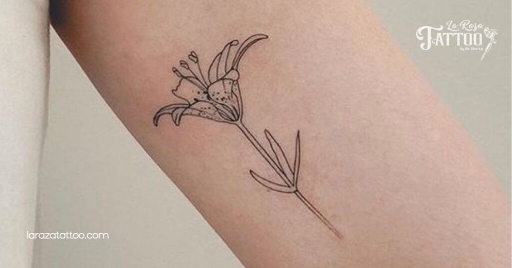 Discover the Meaning and Beauty of Tiger Lily Tattoos: A Unique Expression of Strength 2 Minimalist Tiger Lily Tattoo Designs