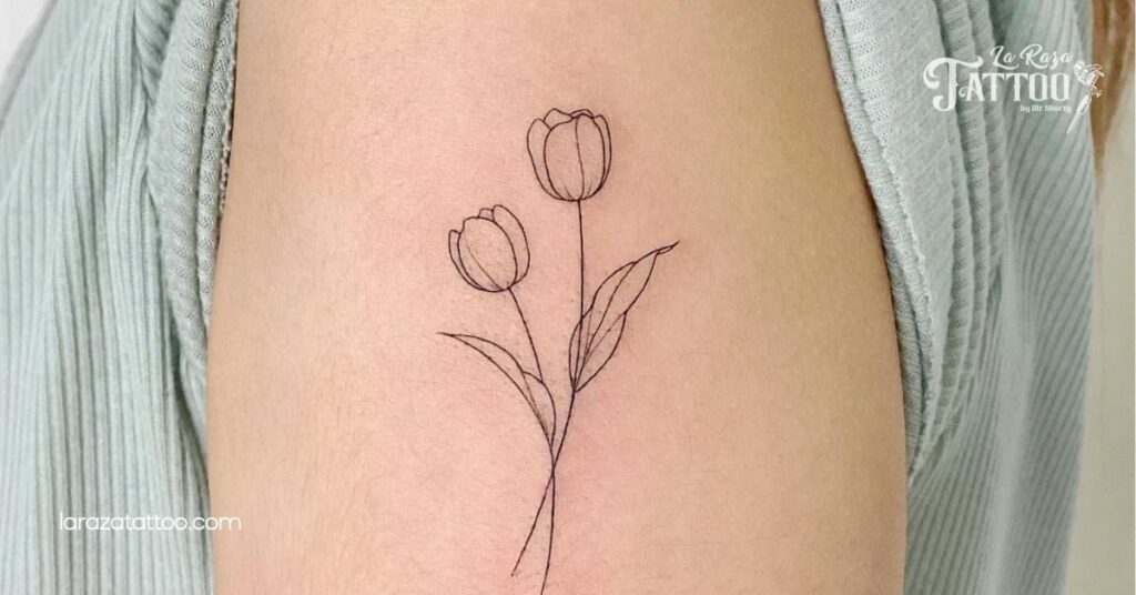 Explore the Meaning and Beauty of Tulip Tattoos: Designs, Symbols, and Care Tips 3 Minimalist Tulip Tattoo Designs