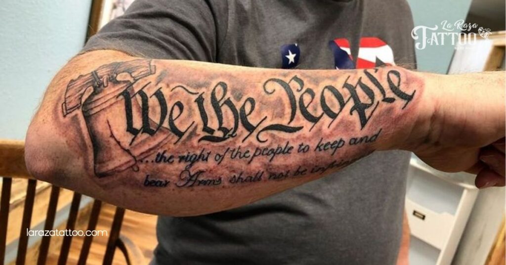 Discover the Meaning Behind the 'We the People' Tattoo: A Symbol of Unity and Patriotism 2 Modern Interpretations in Tattoos