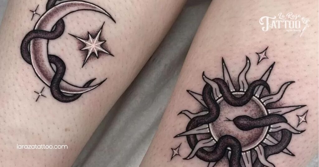 Unlock Your Spirit: Discover the Meaning Behind Witchy Tattoos and Their Mystical Designs 3 Moon and Stars