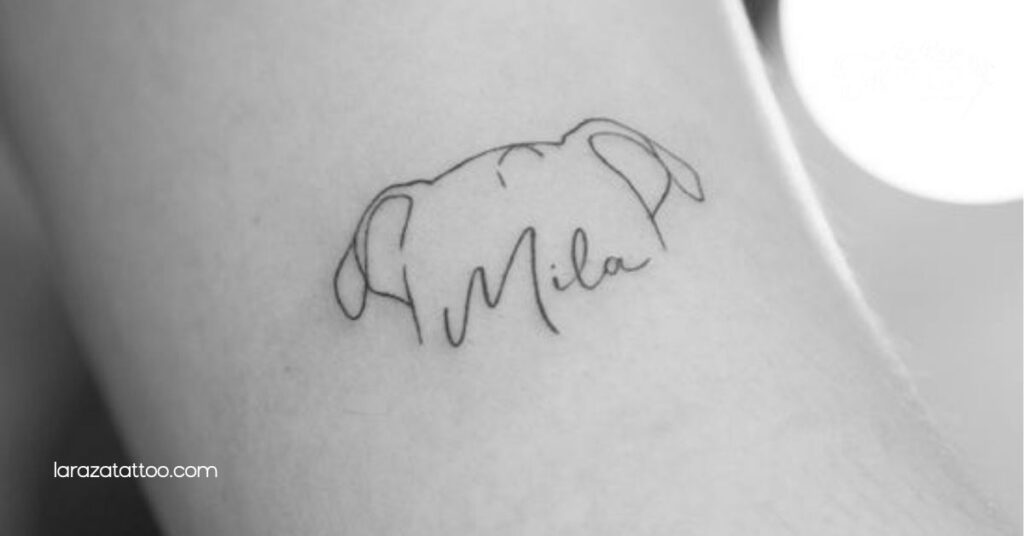 Discover the Charm of Dog Ear Outline Tattoos: A Minimalist Tribute for Dog Lovers 2 Origins of Dog Ear Outline Tattoos