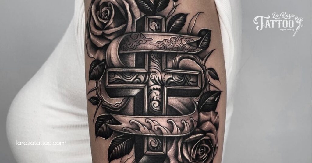 Discover the Meaning Behind Cross Tattoos on Shoulder: Design Ideas & Care Tips 8 Placement Considerations for Cross Tattoos on Shoulder