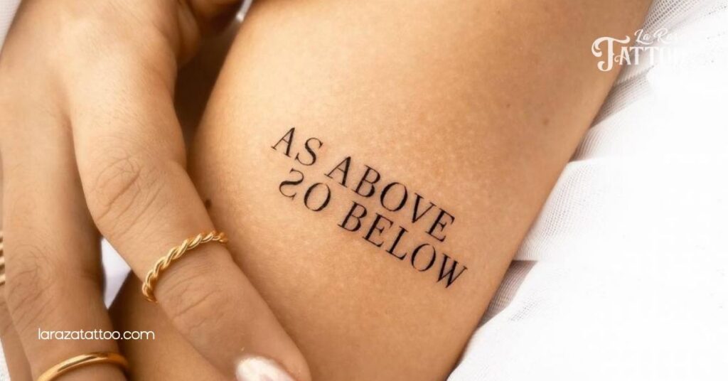 Unlocking Meaning: Why the 'As Above So Below' Tattoo Resonates with Seekers of Balance 5 Placement Options for As Above So Below Tattoo