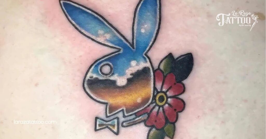 Playboy Bunny with Floral Elements