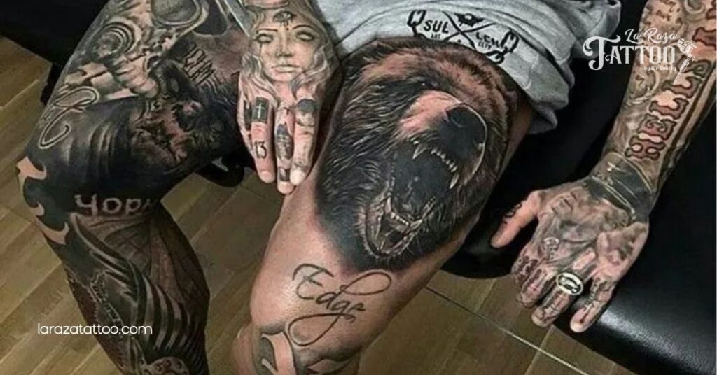 Bold Thigh Tattoos for Men: Discover Inspiring Designs and Trends You’ll Love 2 Portrait Thigh Tattoos