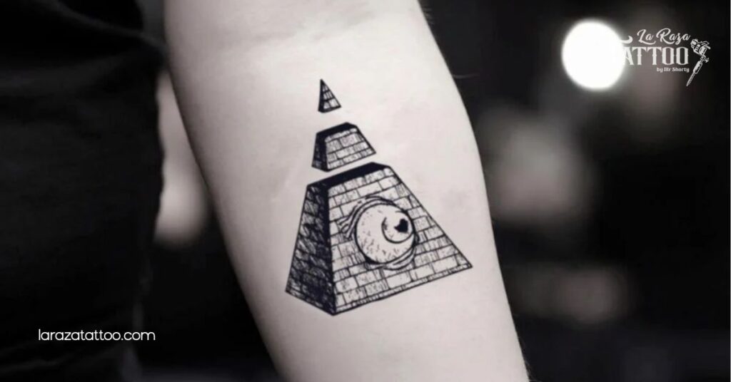 Uncover the Meaning Behind Pyramid Tattoos: Symbolism, Designs, and Care Tips 4 Pyramid with Eye Tattoos