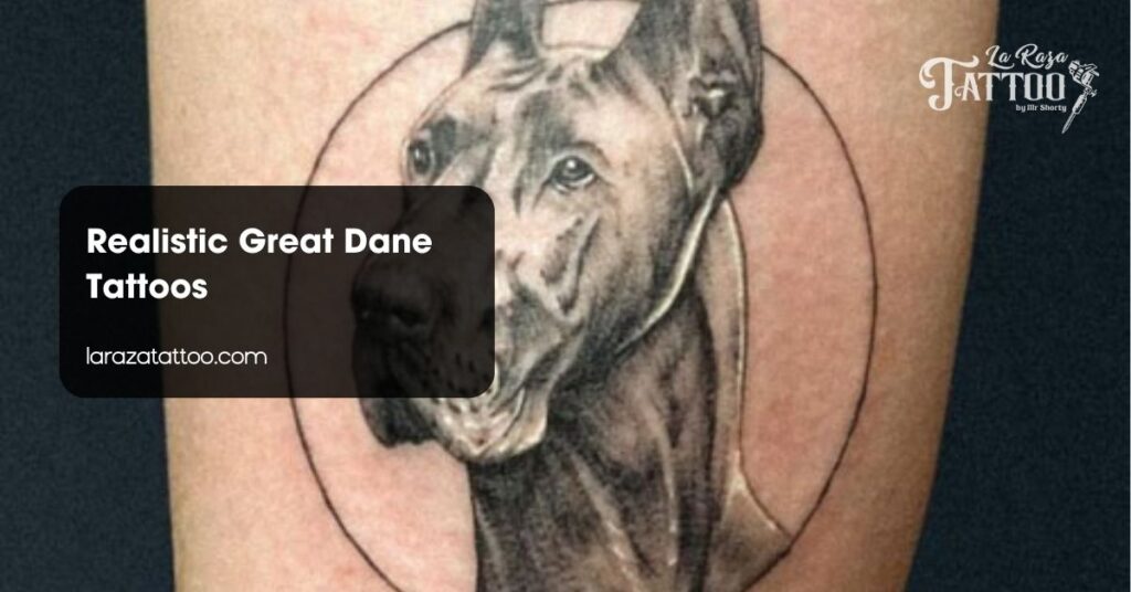 Realistic Great Dane Tattoos