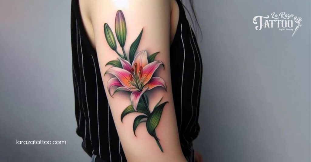 Unlock the Meaning: Stunning Lily Flower Tattoo Ideas for Your Unique Journey 2 Realistic Lily Flower Tattoos