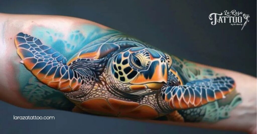 Realistic Sea Turtle Tattoo Designs
