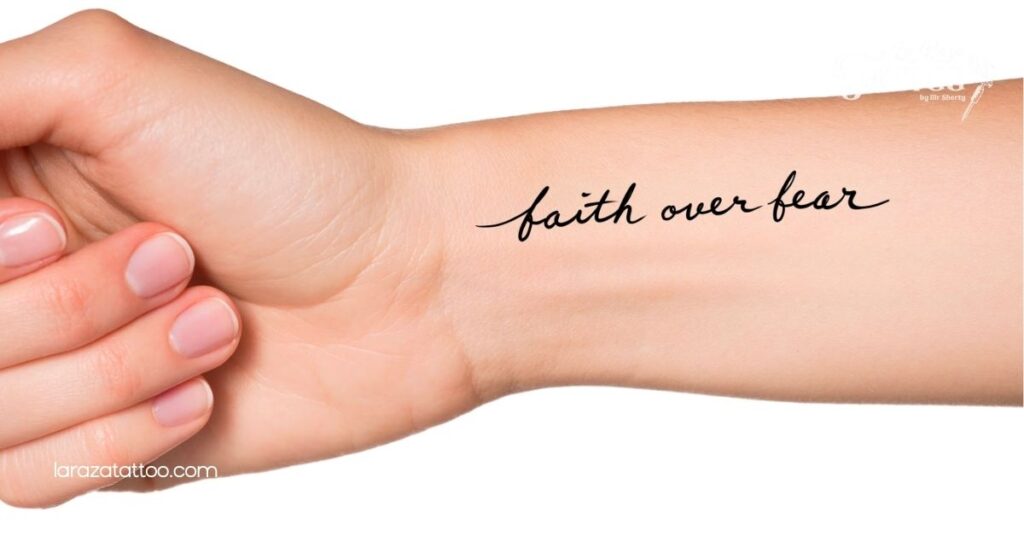 Embrace Courage: The Meaning and Inspiration Behind the Faith Over Fear Tattoo 4 Script and Typography Styles