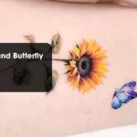 Sunflower and Butterfly Tattoo