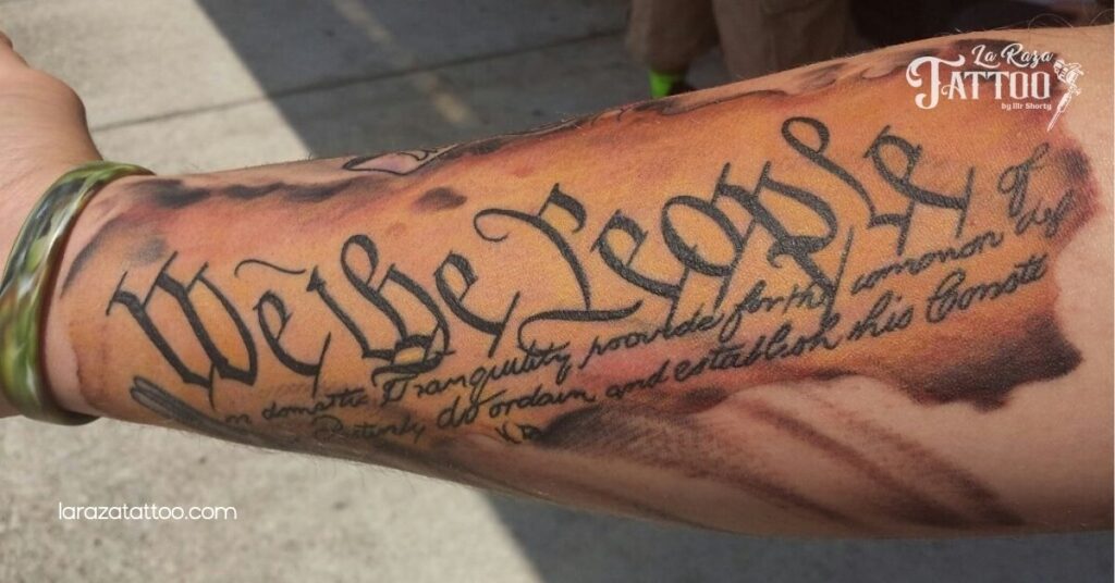 Discover the Meaning Behind the 'We the People' Tattoo: A Symbol of Unity and Patriotism 4 Symbolism Associated with the Design