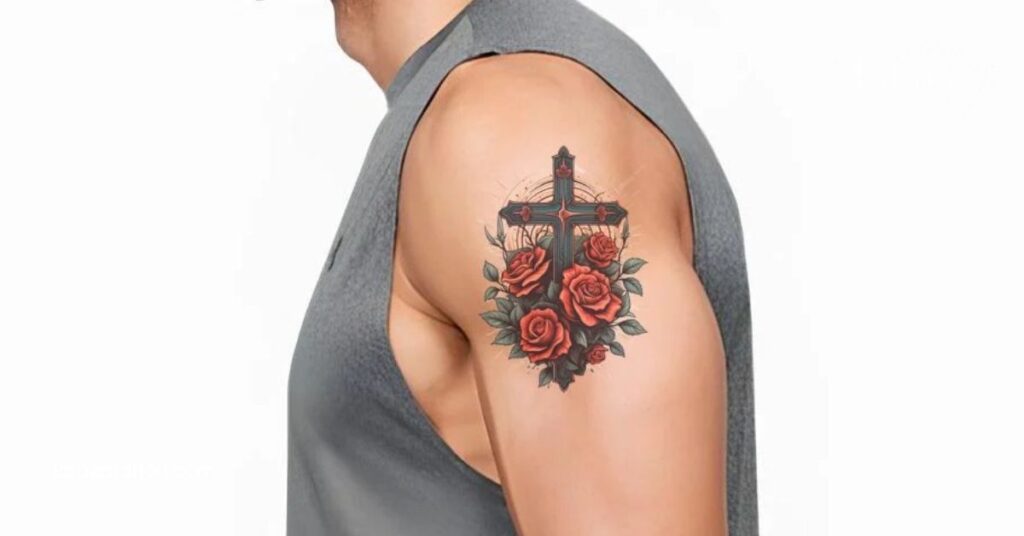 Discover the Meaning Behind Cross Tattoos on Shoulder: Design Ideas & Care Tips 2 Traditional Cross Designs