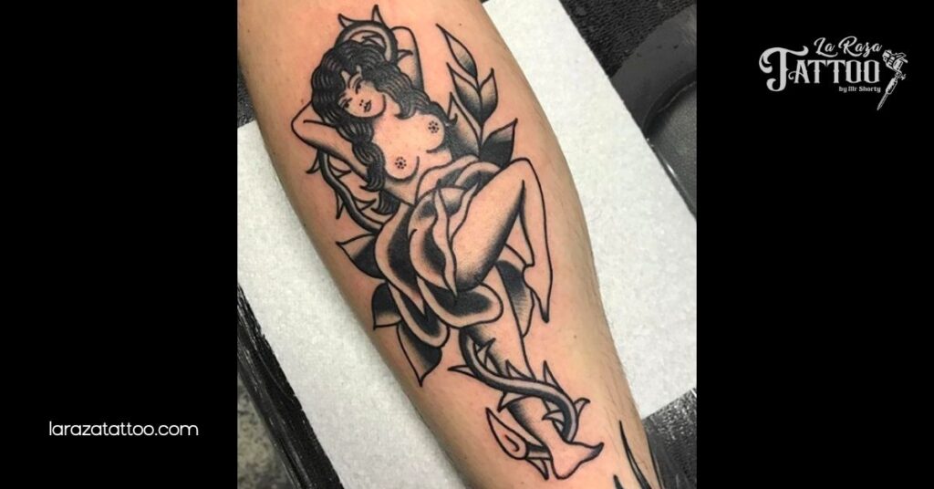 Unveiling Art: The Bold Expression of Naked Woman Tattoos and Their Deep Meanings 4 Traditional Naked Woman Tattoos