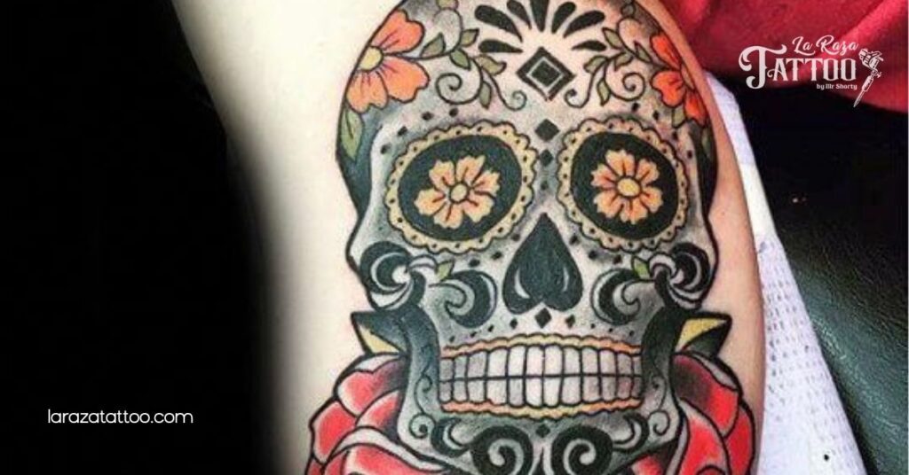 Discover the Meaning Behind Sugar Skull Tattoos: A Celebration of Life and Culture 3 Traditional Sugar Skull Tattoos