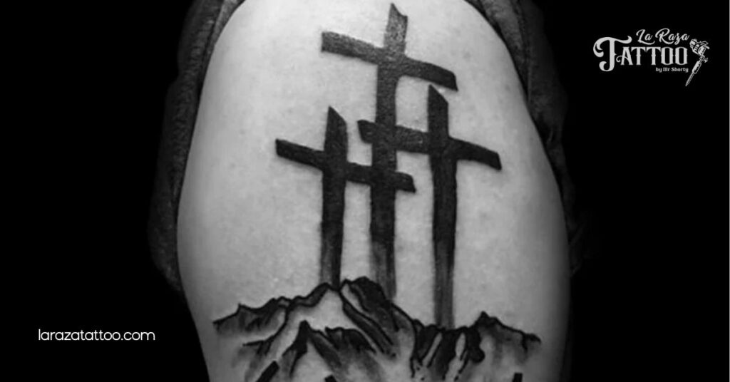 Discover the Meaning and Beauty of Three Crosses on a Hill Tattoos: A Symbol of Faith and Resilience 1 Understanding Three Crosses on a Hill Tattoos