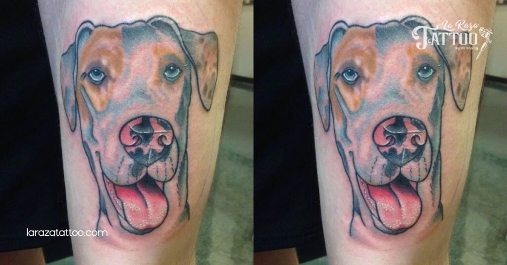 Watercolor Great Dane Tattoos